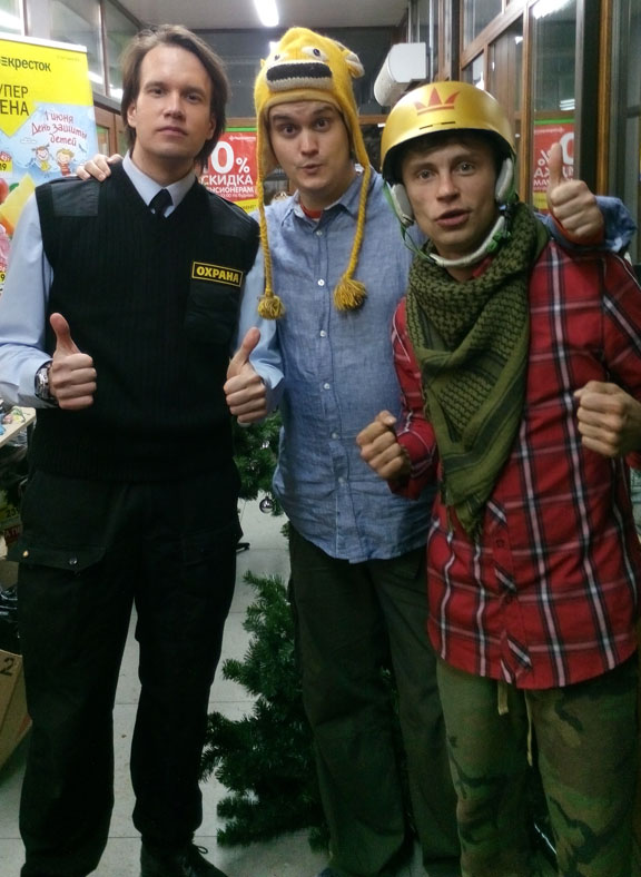 (left to right) Alexey Molyanov, Alexander Domogarov Jr., Alexander Golovin